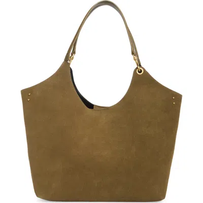 Rebecca Minkoff Perfect Suede Tote In Brown