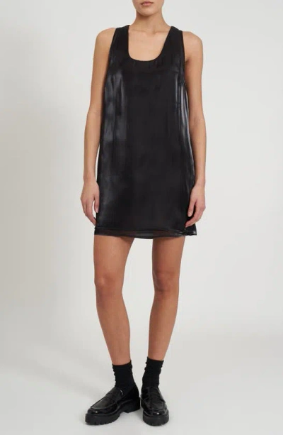 Rebecca Minkoff Perry Double Layer Sleeveless Minidress In True Black