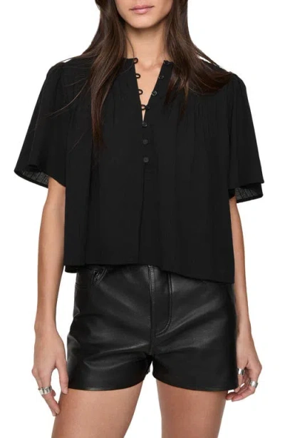 Rebecca Minkoff Leah Pleated Short Sleeve Top