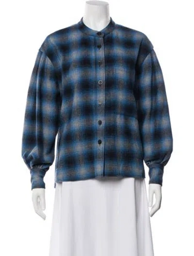 Pre-owned Rebecca Minkoff Plaid Print Bomber Jacket In Multi