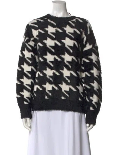 Pre-owned Rebecca Minkoff Printed Crew Neck Sweater W/ Tags In Black