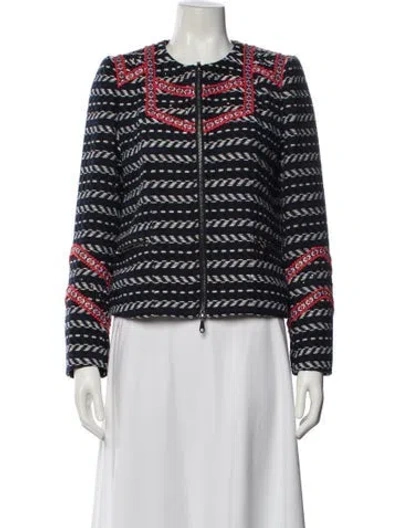 Pre-owned Rebecca Minkoff Printed Evening Jacket In Blue