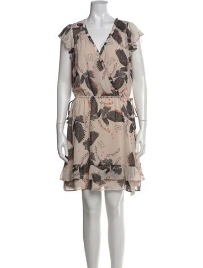 Pre-owned Rebecca Minkoff Printed Knee-length Dress In Neutral