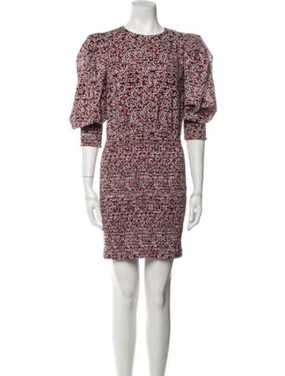 Pre-owned Rebecca Minkoff Printed Mini Dress In Black