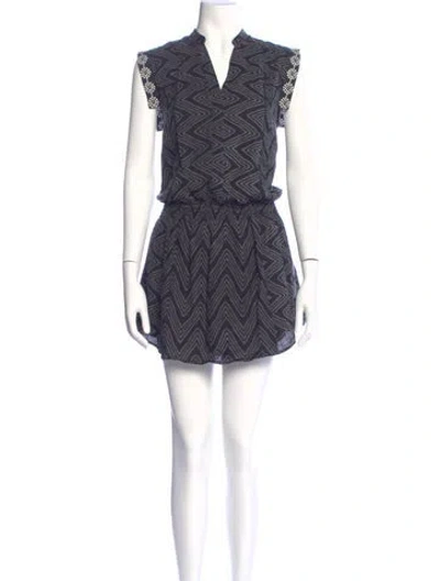 Pre-owned Rebecca Minkoff Printed Mini Dress In Blue