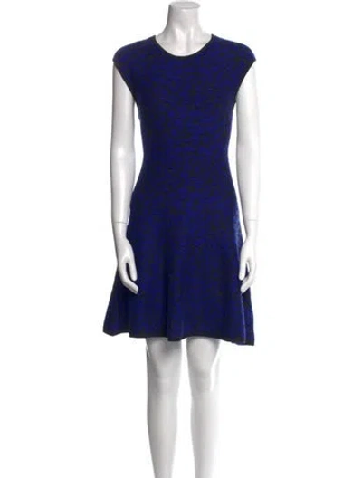 Pre-owned Rebecca Minkoff Printed Mini Dress In Blue