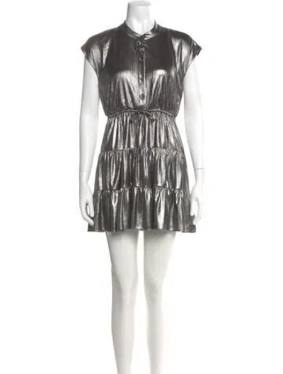 Pre-owned Rebecca Minkoff Printed Mini Dress In Gray