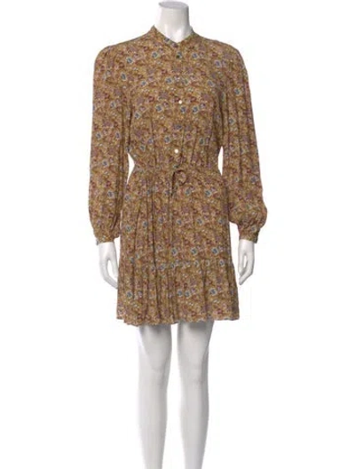 Pre-owned Rebecca Minkoff Printed Mini Dress W/ Tags In Yellow