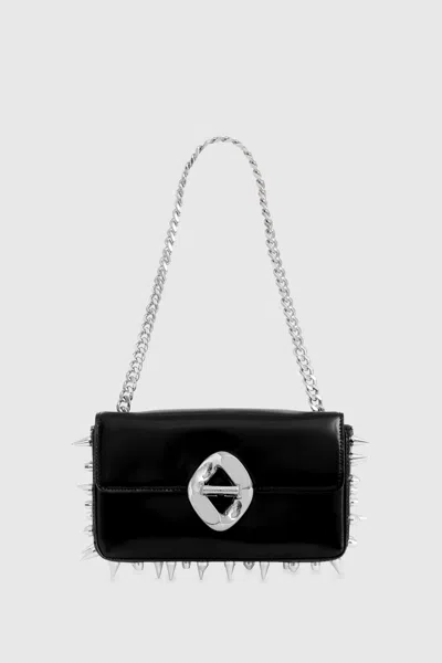 Rebecca Minkoff Punk G Small Chain Shoulder Bag In Black/silver