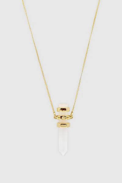 Rebecca Minkoff Quartz Pendant Necklace In Gold