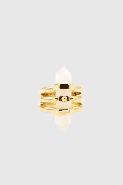 Rebecca Minkoff Quartz Ring In Gold