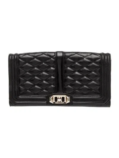 Pre-owned Rebecca Minkoff Quilted Clutch In Black