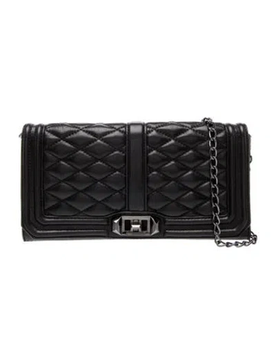 Pre-owned Rebecca Minkoff Quilted Clutch In Black