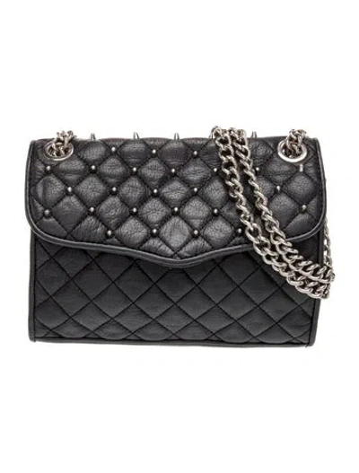 Pre-owned Rebecca Minkoff Quilted Crossbody Bag In Black