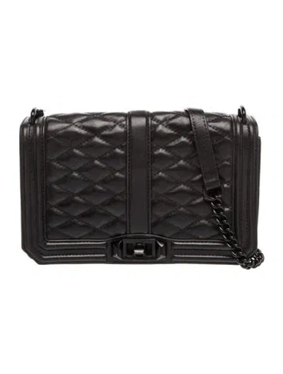 Pre-owned Rebecca Minkoff Quilted Crossbody Bag In Black
