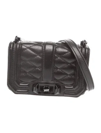 Pre-owned Rebecca Minkoff Quilted Crossbody Bag In Gray