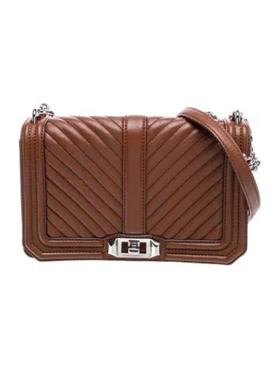 Pre-owned Rebecca Minkoff Quilted Evening Bag In Brown