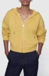 Rebecca Minkoff Quinn Wool Blend Zip Hoodie In Neutral