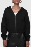 Rebecca Minkoff Quinn Zip Hoodie In True Black