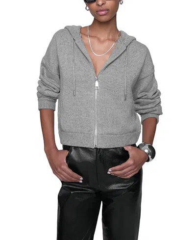 Rebecca Minkoff Quinn Zip Hoodie In Grey