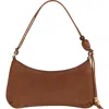 Rebecca Minkoff Reina Leather Shoulder Bag In Brown