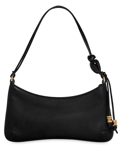 Rebecca Minkoff Reina Small Leather Shoulder Handbag In Black