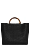 Rebecca Minkoff Square Tote With Resin Handle Bag In Black