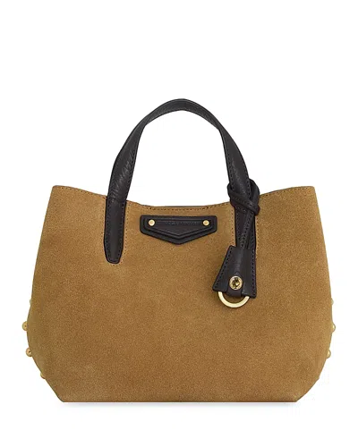 Rebecca Minkoff Riley Small Suede Tote Bag In Brown