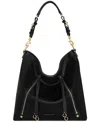 Rebecca Minkoff Rivington Leather Hobo Bag In Black
