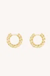 Rebecca Minkoff Rope Chain Huggie Hoop In Gold