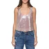 Rebecca Minkoff Rory U-neck Sequin Tank