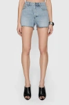 Rebecca Minkoff Rosie Stud Denim Shorts In Ludlow Wash