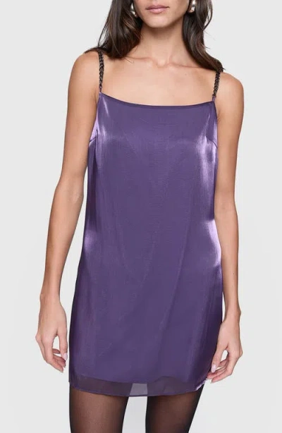 Rebecca Minkoff Rowan Chain Strap Organza Minidress In Dusk