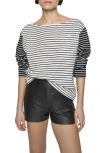 Rebecca Minkoff Ruby Stripe Pocket Cotton Jersey Top