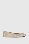 Rebecca Minkoff Ruched Ballet Flat In Gold