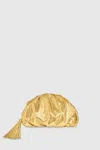 Rebecca Minkoff Ruched Clutch Bag In Gold