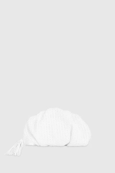 Rebecca Minkoff Ruched Clutch Bag In Optic White