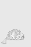 Rebecca Minkoff Small Ruched Clutch Bag In Silver