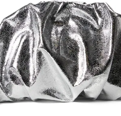 Rebecca Minkoff Ruched Clutch, Silver In Grey