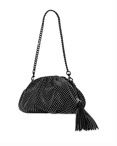 Rebecca Minkoff Ruched Crystal Clutch In Black