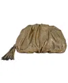 Rebecca Minkoff Small Ruched Gold Clutch In Gold