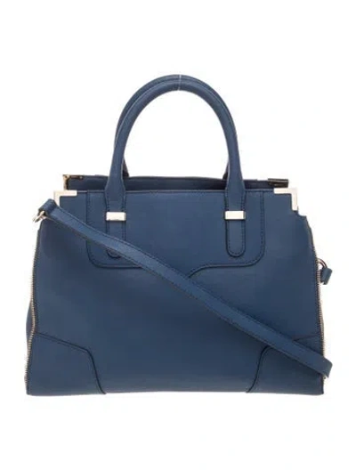 Pre-owned Rebecca Minkoff Saffiano Leather Top Handle Bag In Blue