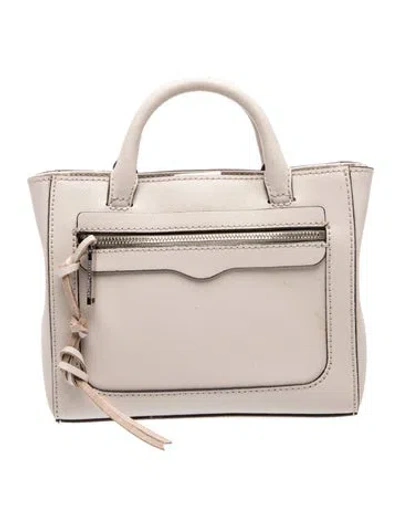 Pre-owned Rebecca Minkoff Saffiano Leather Top Handle Bag In Neutral