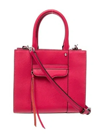 Pre-owned Rebecca Minkoff Saffiano Leather Top Handle Bag In Red
