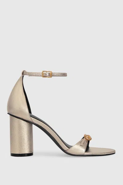 Rebecca Minkoff Sandal With Buckles In Gold