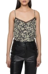 Rebecca Minkoff Sara Lace Trim Silk Camisole In Gray