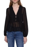 Rebecca Minkoff Sari Pintuck Clip Dot Top In True Black