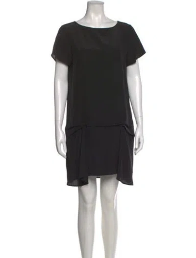 Pre-owned Rebecca Minkoff Scoop Neck Mini Dress In Black