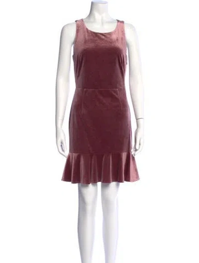 Pre-owned Rebecca Minkoff Scoop Neck Mini Dress In Burgundy