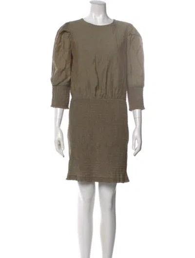 Pre-owned Rebecca Minkoff Scoop Neck Mini Dress In Green